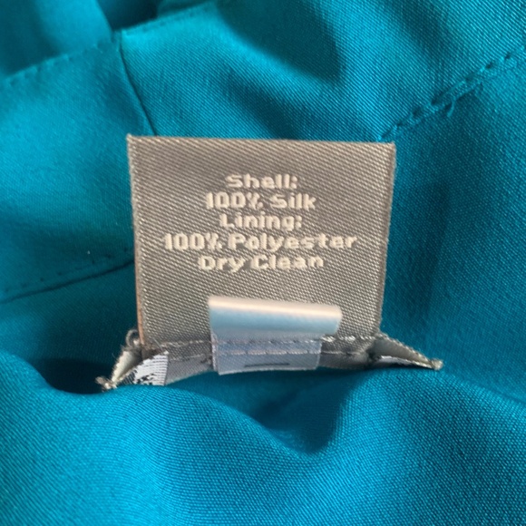 Ann Taylor Petrol Blue Silk Dress - Picture 11 of 13